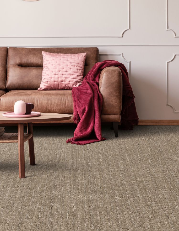 textured brown carpets in a stylish living room